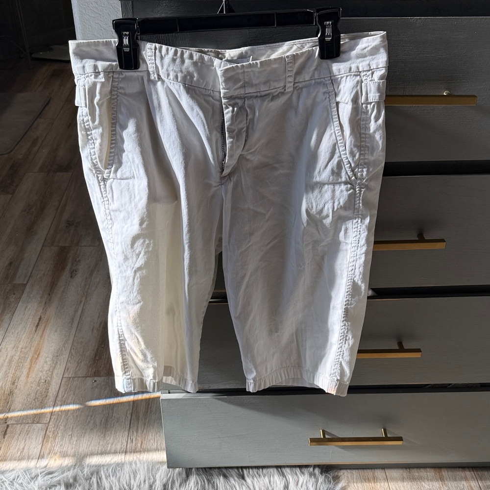 Vince Cream High-Rise Shorts